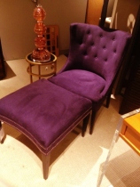 Tufted chair with matching Ottoman